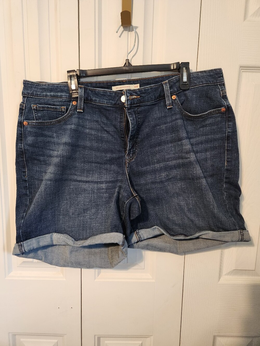 Levi's Dark Indigo Denim Cutoff Shorts